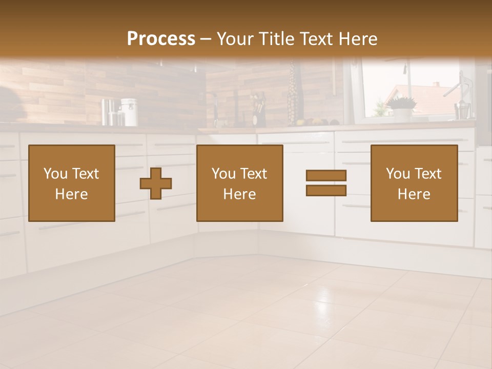 Modern Kitchen Interior In New Home. PowerPoint Template
