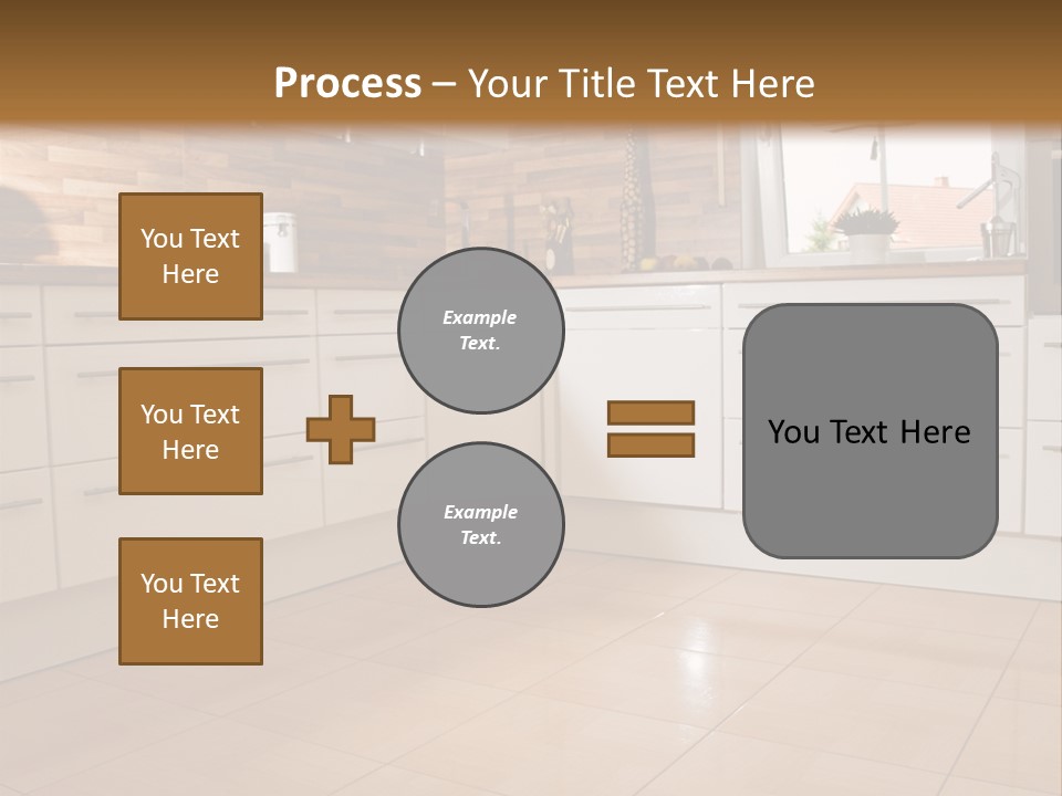 Modern Kitchen Interior In New Home. PowerPoint Template