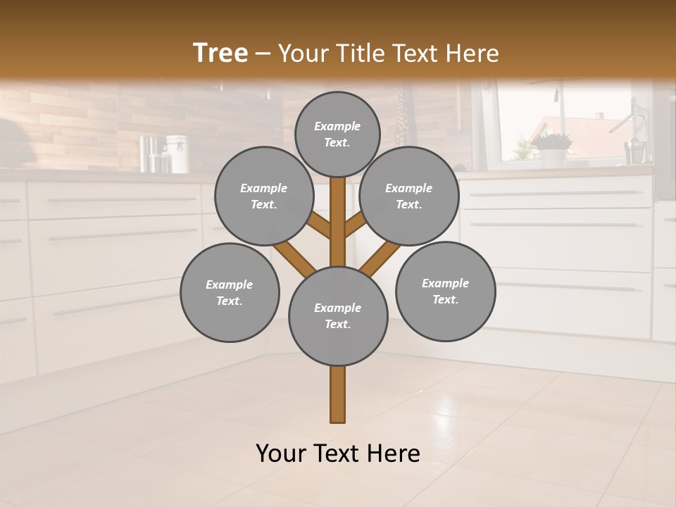 Modern Kitchen Interior In New Home. PowerPoint Template