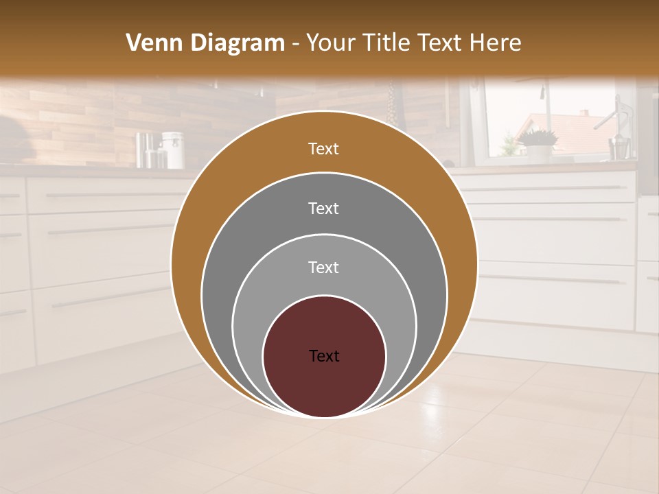Modern Kitchen Interior In New Home. PowerPoint Template