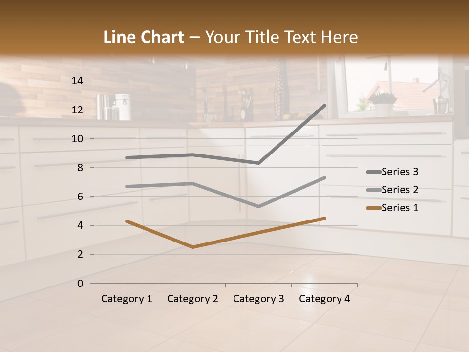 Modern Kitchen Interior In New Home. PowerPoint Template