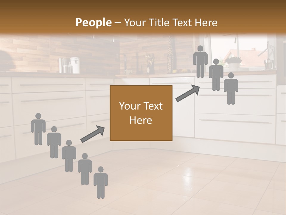 Modern Kitchen Interior In New Home. PowerPoint Template