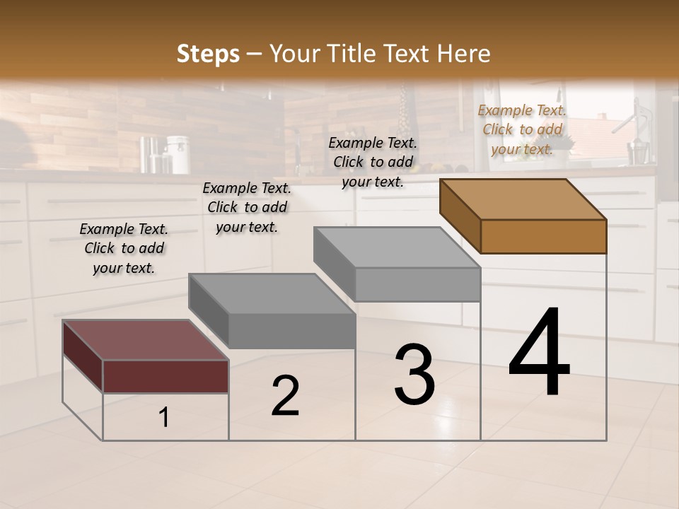 Modern Kitchen Interior In New Home. PowerPoint Template