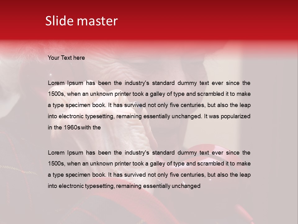 Elderly Woman On Phone PowerPoint Template