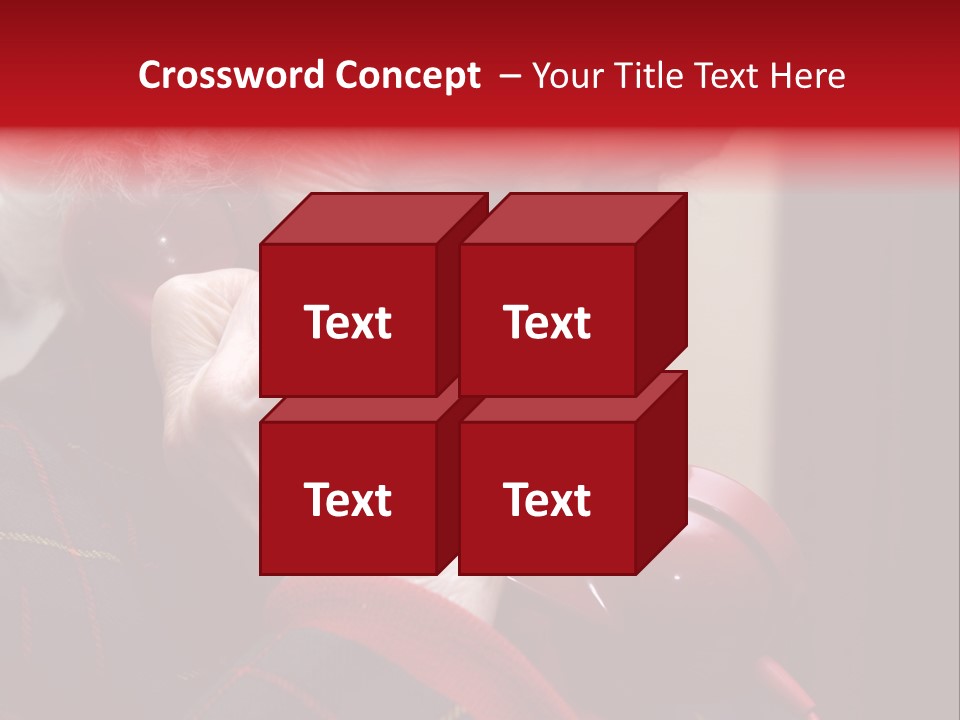 Elderly Woman On Phone PowerPoint Template