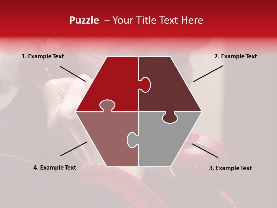 Elderly Woman On Phone PowerPoint Template