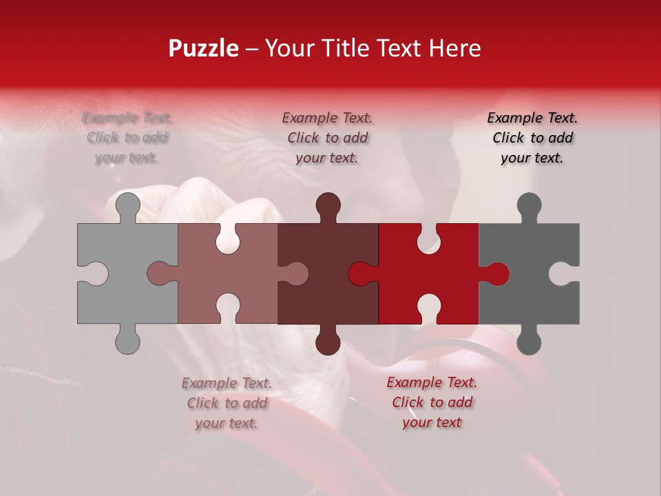 Elderly Woman On Phone PowerPoint Template