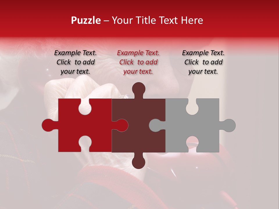 Elderly Woman On Phone PowerPoint Template