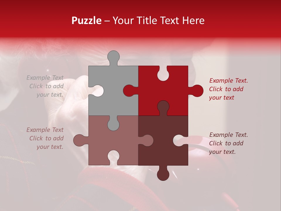 Elderly Woman On Phone PowerPoint Template