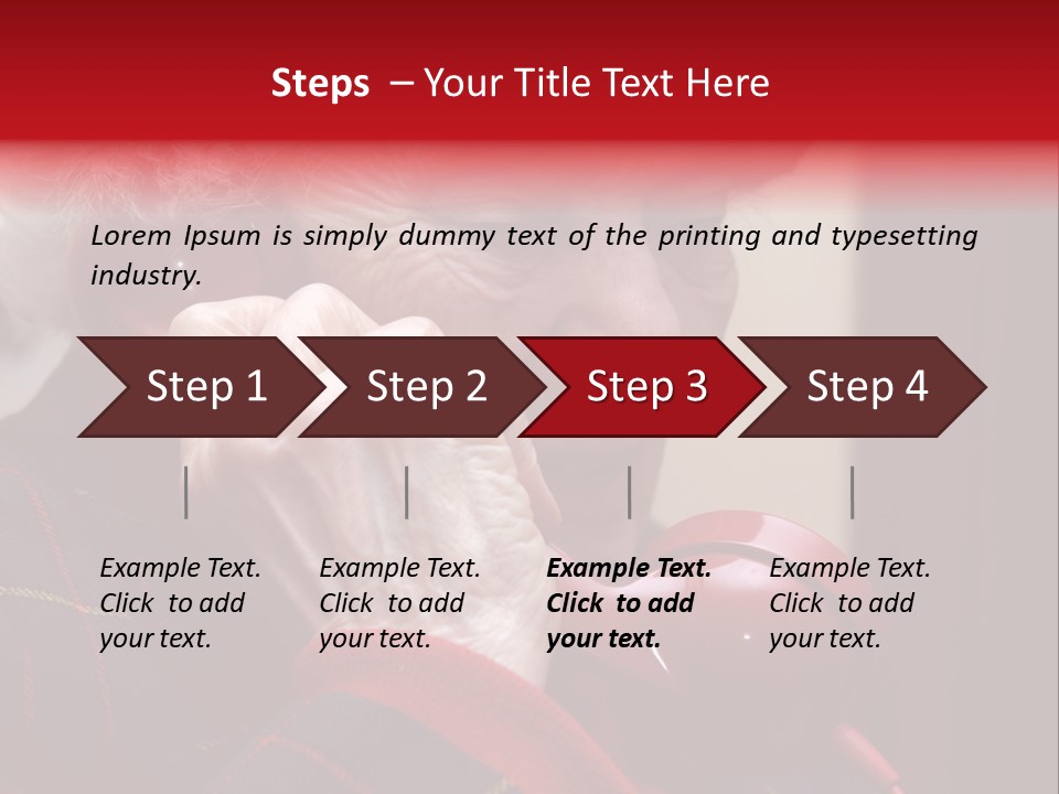 Elderly Woman On Phone PowerPoint Template