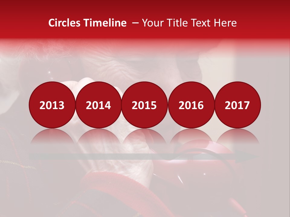 Elderly Woman On Phone PowerPoint Template