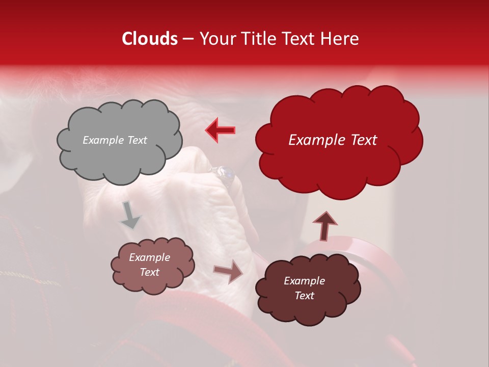 Elderly Woman On Phone PowerPoint Template