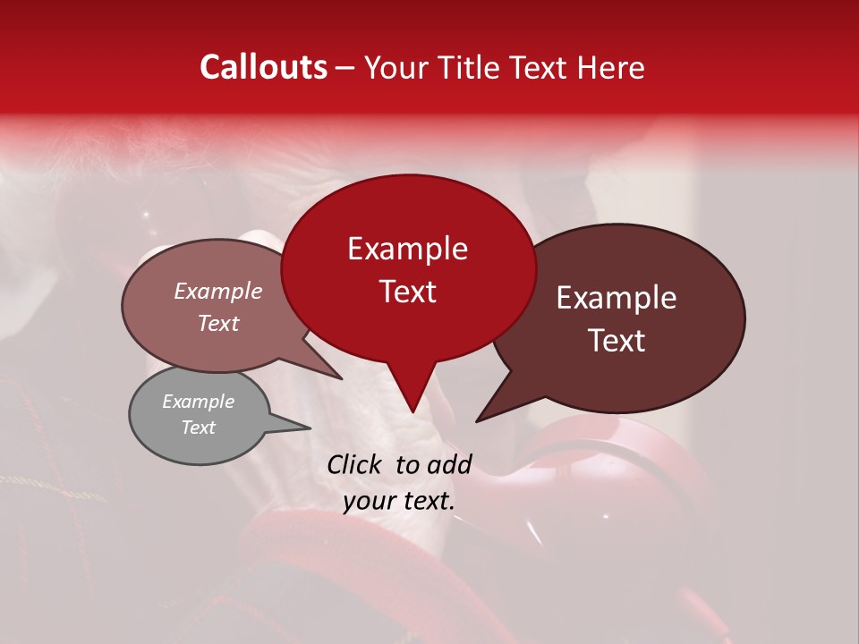 Elderly Woman On Phone PowerPoint Template