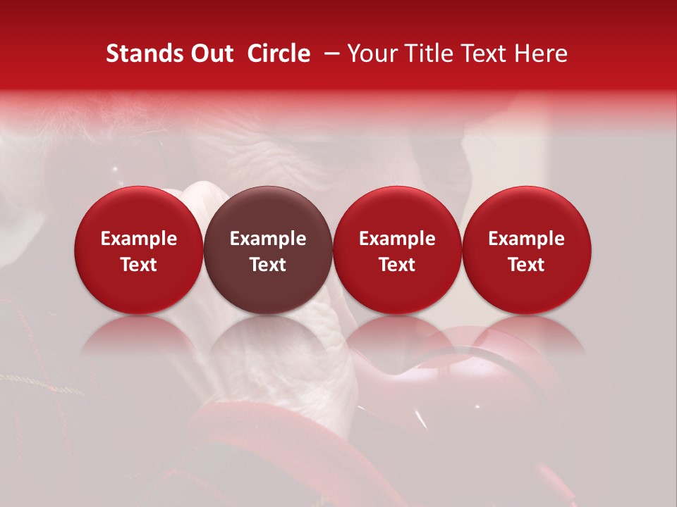 Elderly Woman On Phone PowerPoint Template