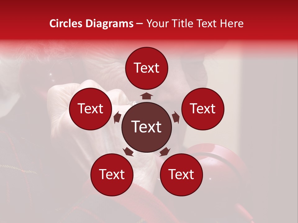 Elderly Woman On Phone PowerPoint Template