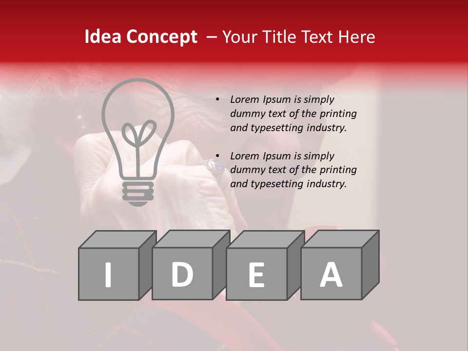 Elderly Woman On Phone PowerPoint Template