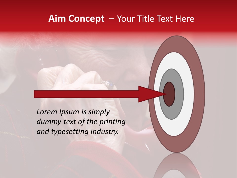 Elderly Woman On Phone PowerPoint Template