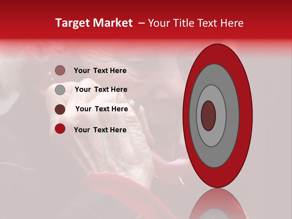 Elderly Woman On Phone PowerPoint Template