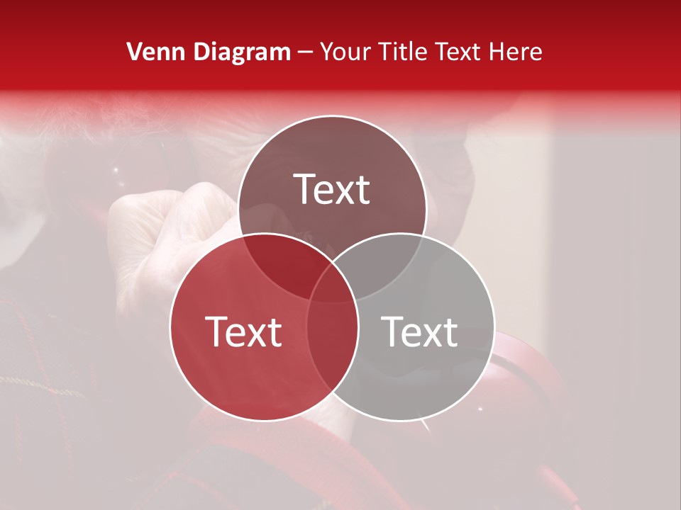 Elderly Woman On Phone PowerPoint Template