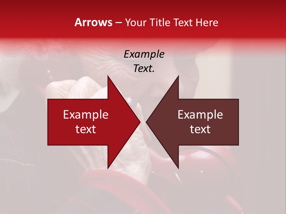 Elderly Woman On Phone PowerPoint Template