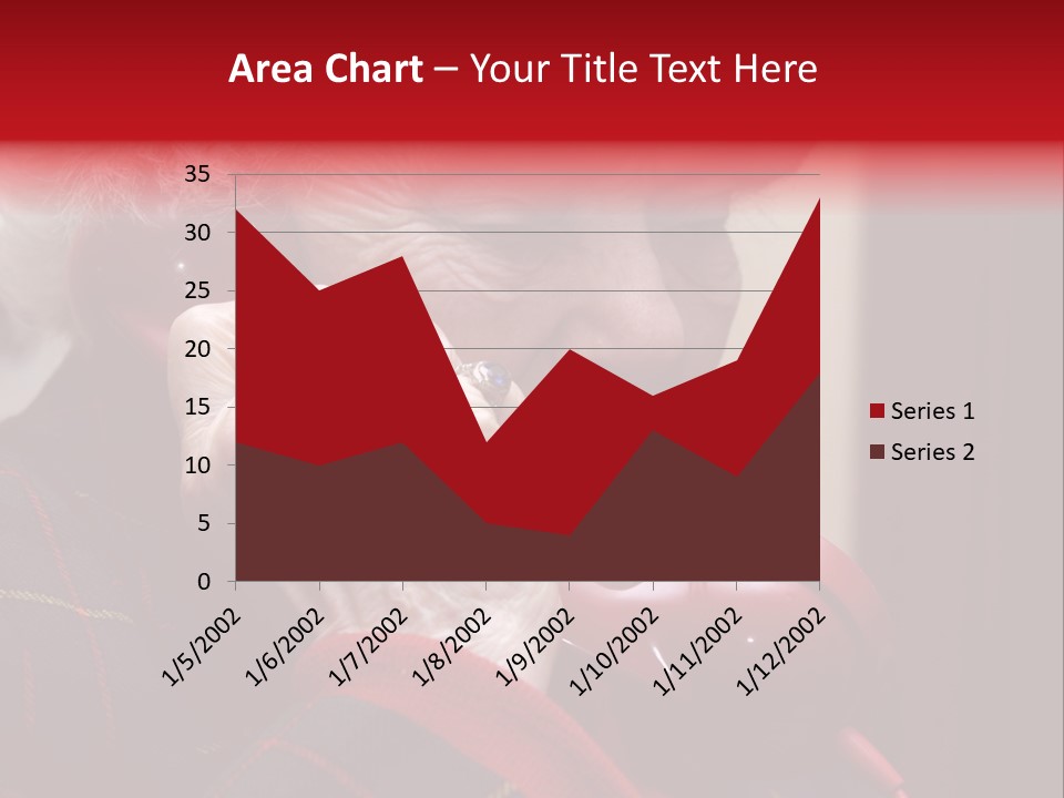 Elderly Woman On Phone PowerPoint Template