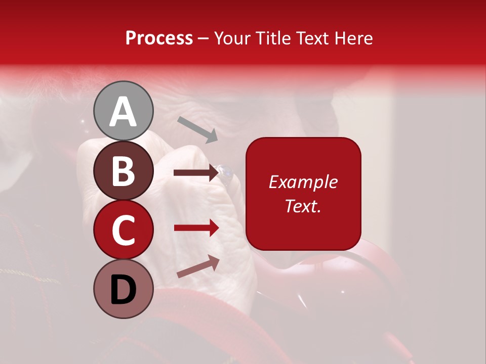 Elderly Woman On Phone PowerPoint Template