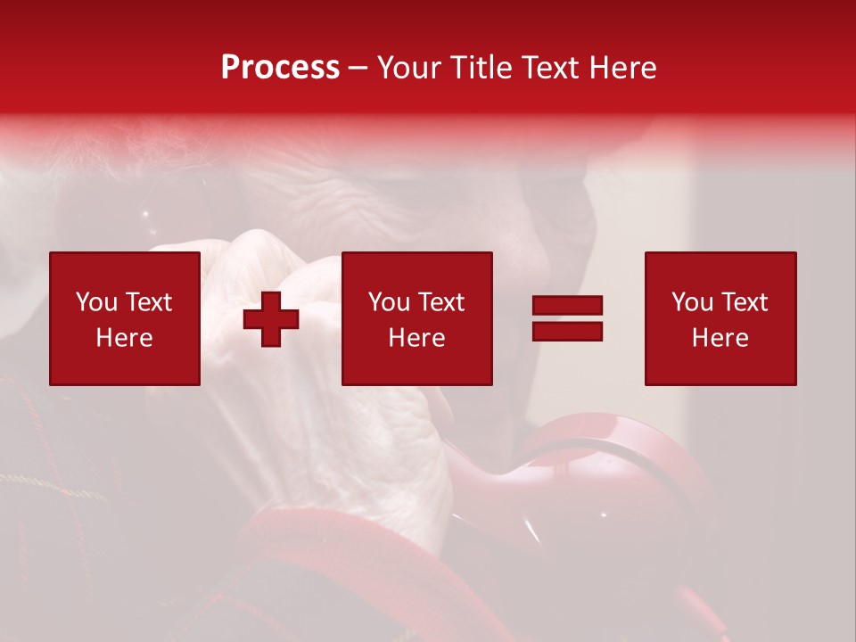 Elderly Woman On Phone PowerPoint Template