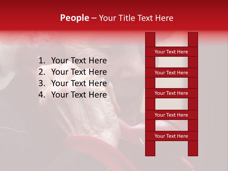 Elderly Woman On Phone PowerPoint Template