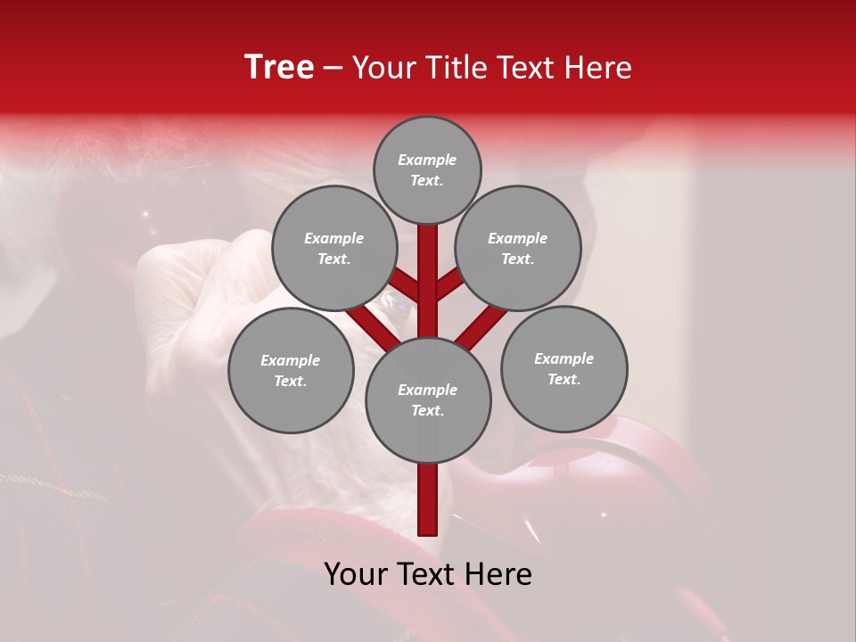 Elderly Woman On Phone PowerPoint Template