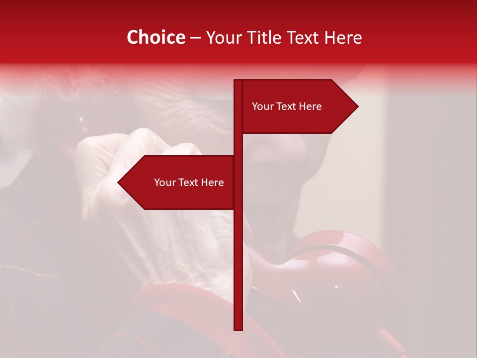 Elderly Woman On Phone PowerPoint Template
