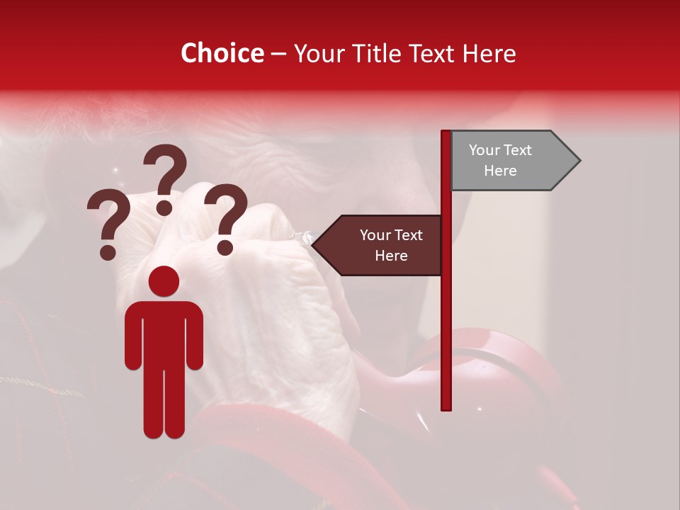 Elderly Woman On Phone PowerPoint Template