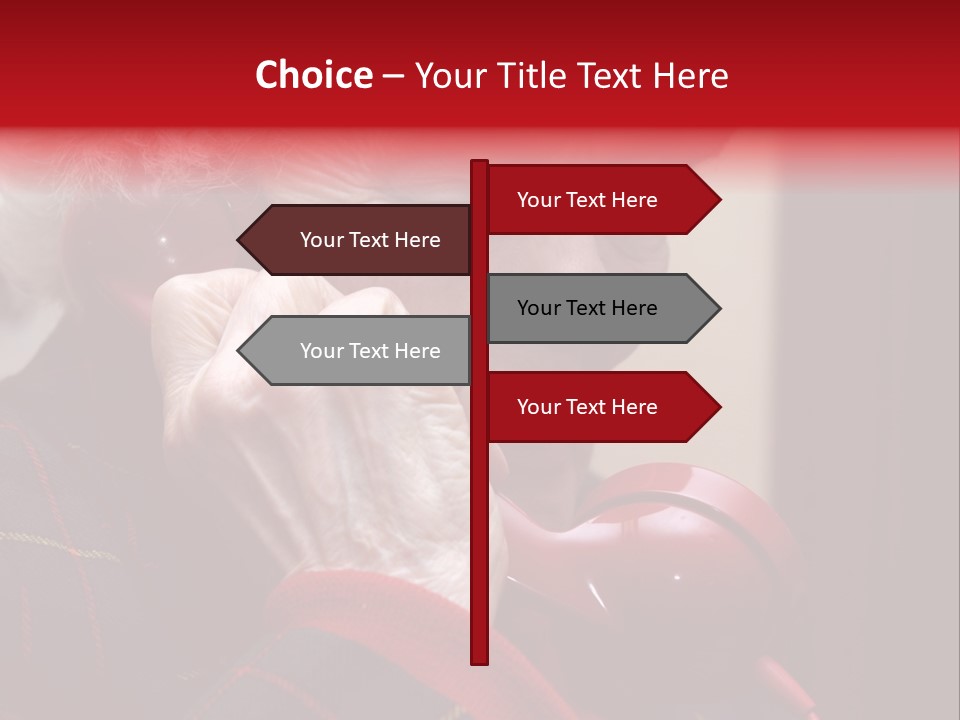 Elderly Woman On Phone PowerPoint Template