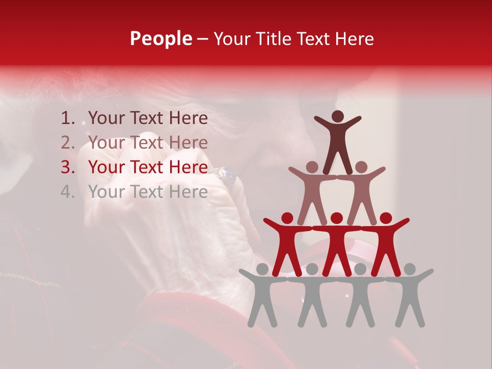 Elderly Woman On Phone PowerPoint Template