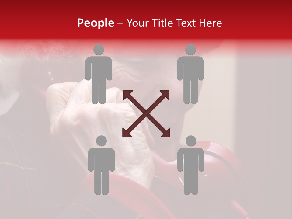 Elderly Woman On Phone PowerPoint Template