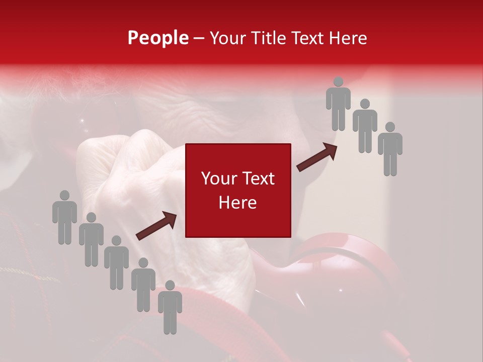 Elderly Woman On Phone PowerPoint Template