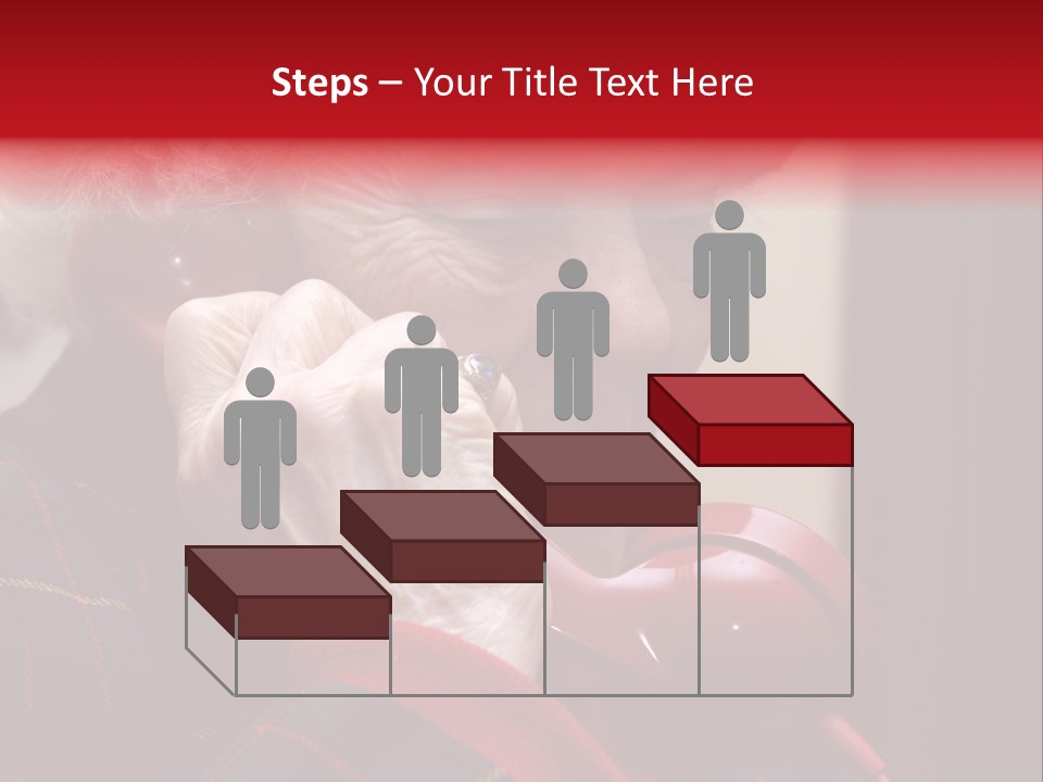 Elderly Woman On Phone PowerPoint Template