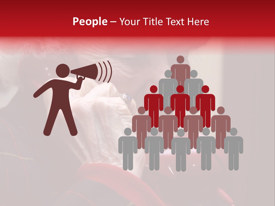 Elderly Woman On Phone PowerPoint Template