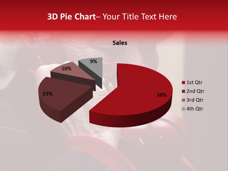 Elderly Woman On Phone PowerPoint Template