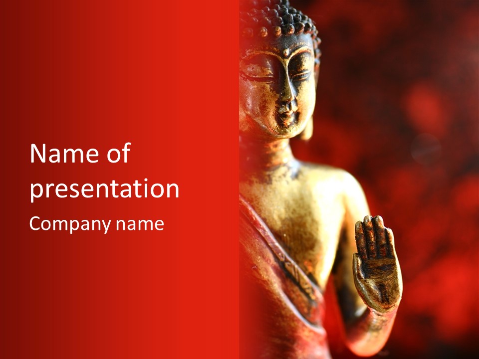 Buddha Statue With Very Shallow Dof. PowerPoint Template