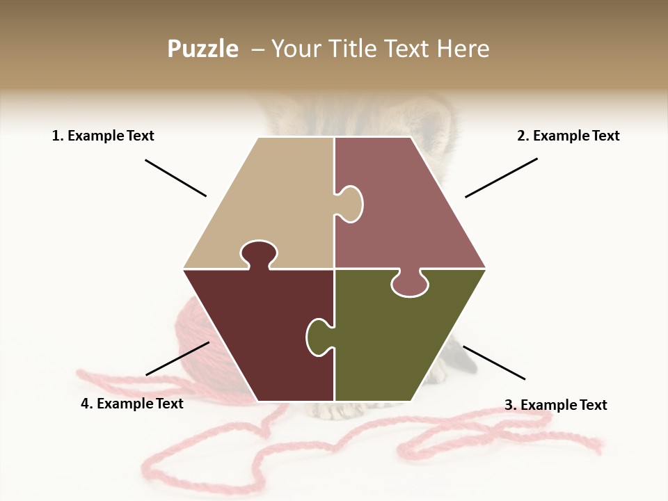 A Small Kitten Sits Next To A Ball Of Red Yarn On A White Background. These Kittens Are Being Raised On A Farm In Central Illinois PowerPoint Template