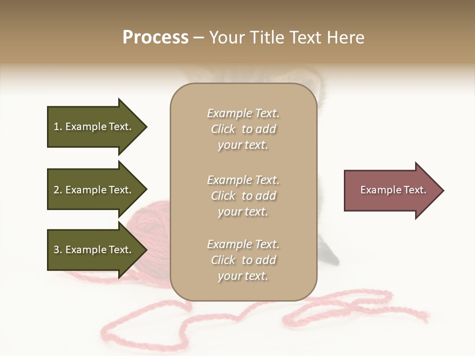 A Small Kitten Sits Next To A Ball Of Red Yarn On A White Background. These Kittens Are Being Raised On A Farm In Central Illinois PowerPoint Template