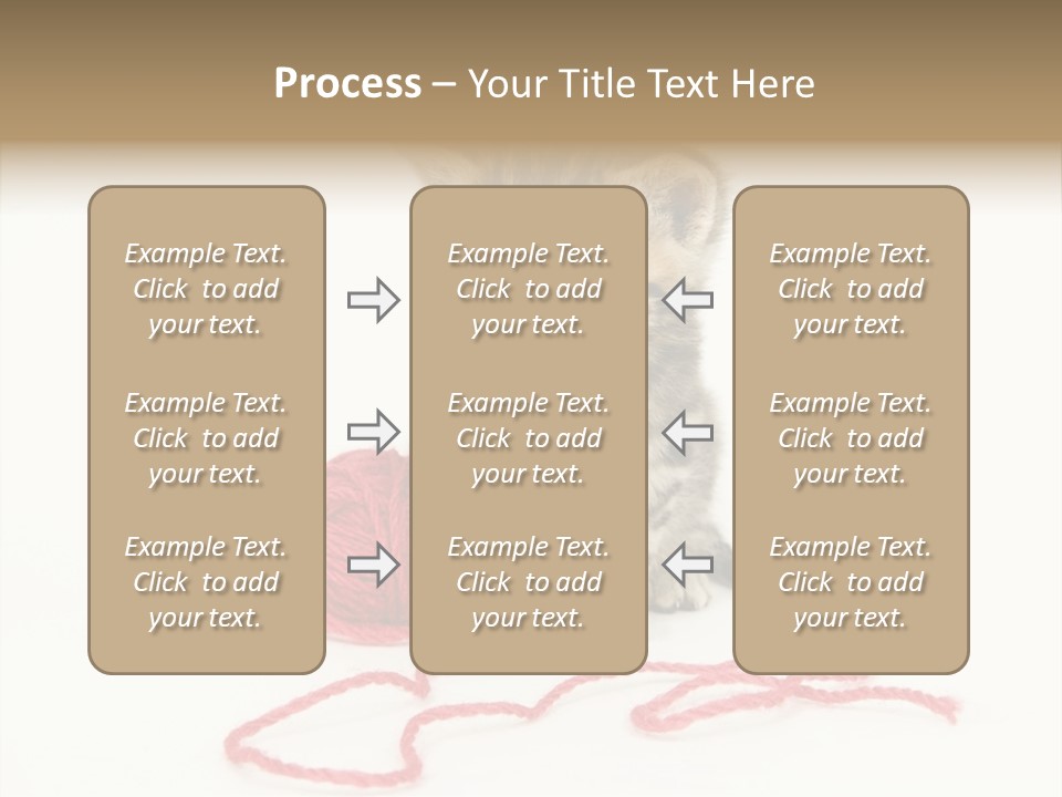 A Small Kitten Sits Next To A Ball Of Red Yarn On A White Background. These Kittens Are Being Raised On A Farm In Central Illinois PowerPoint Template