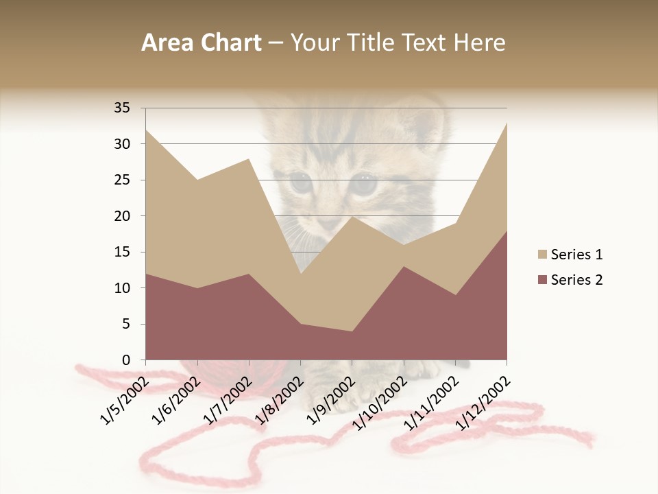 A Small Kitten Sits Next To A Ball Of Red Yarn On A White Background. These Kittens Are Being Raised On A Farm In Central Illinois PowerPoint Template