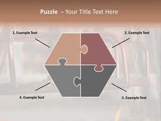 Closeup Of Aged Swings On A Playground PowerPoint Template