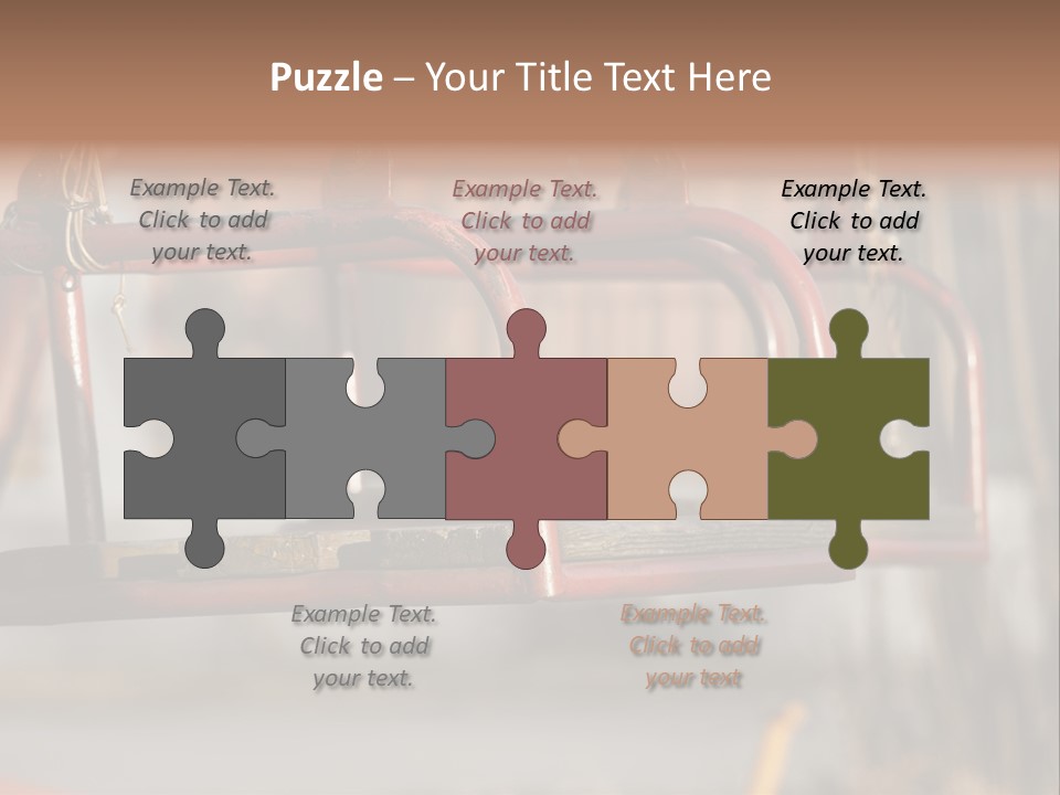 Closeup Of Aged Swings On A Playground PowerPoint Template