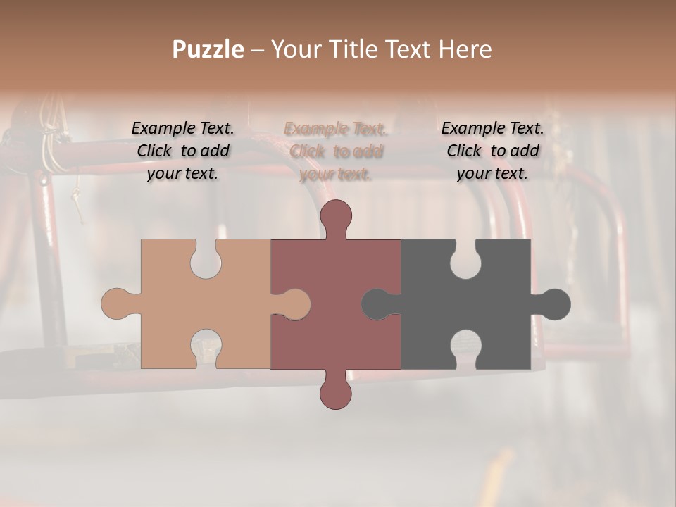 Closeup Of Aged Swings On A Playground PowerPoint Template