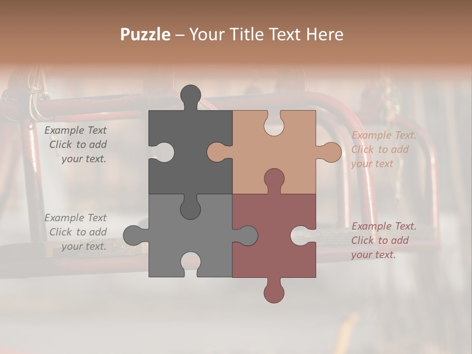 Closeup Of Aged Swings On A Playground PowerPoint Template