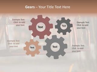 Closeup Of Aged Swings On A Playground PowerPoint Template