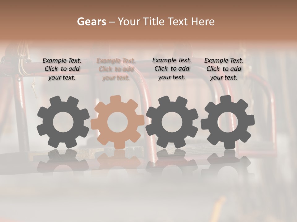 Closeup Of Aged Swings On A Playground PowerPoint Template