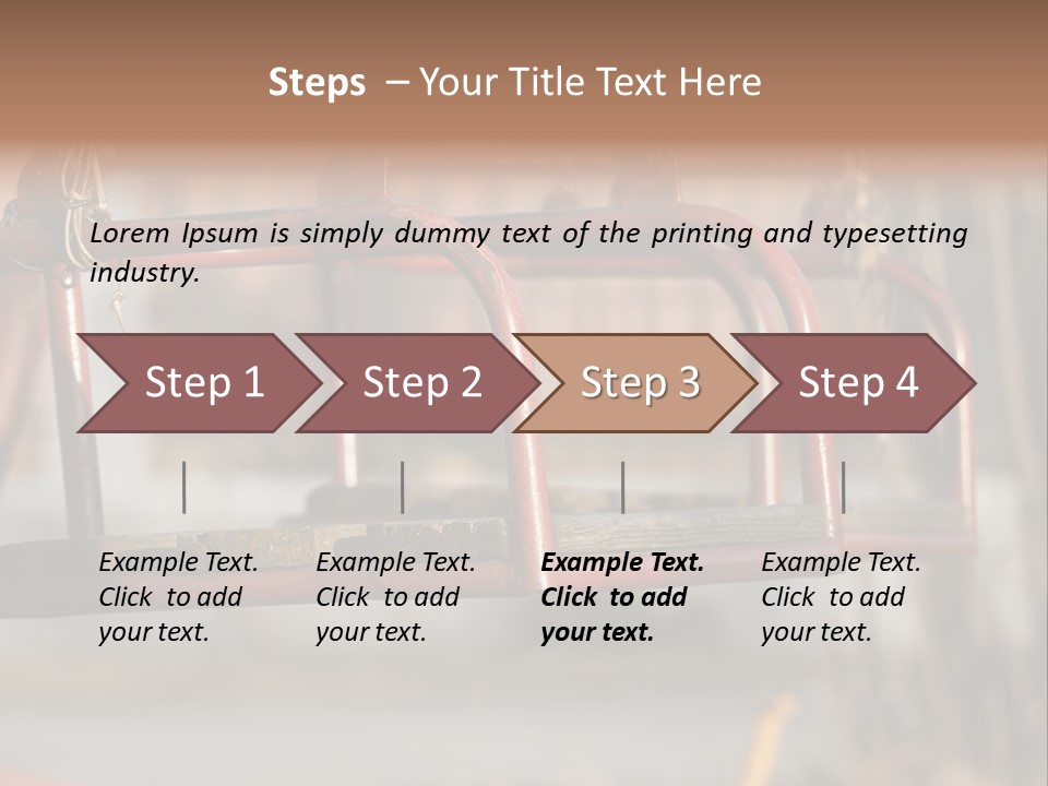 Closeup Of Aged Swings On A Playground PowerPoint Template